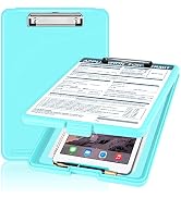 Clipboard with Storage, Heavy Duty Nursing Clipboards Foldable, 8.5x11 inches Lightweight Portabl...