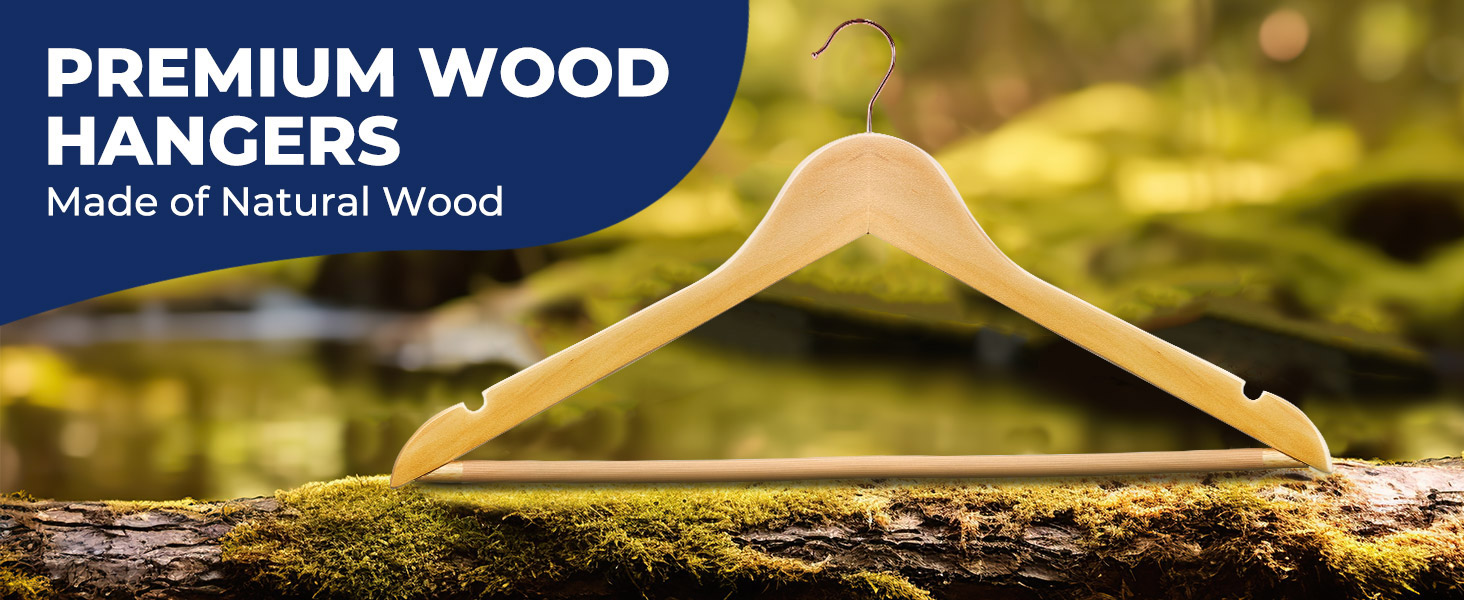 wood clothes hangers 10 pack
