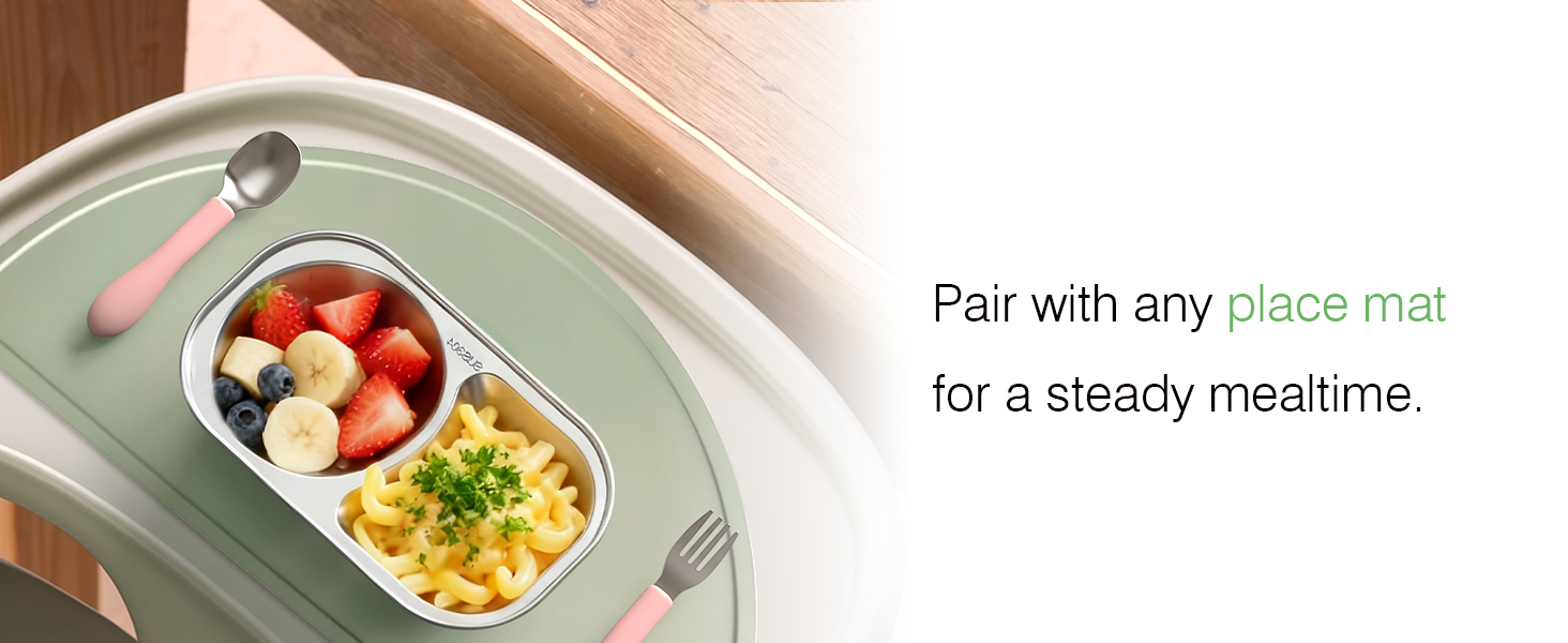stainless steel baby plates