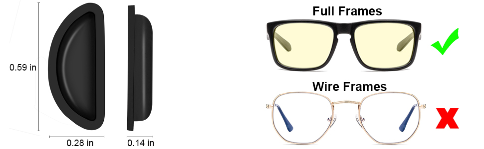 Suitable for full frames glasses