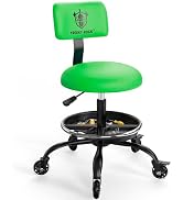 FREEKYROCK Rolling Shop Stool with Wheels, Garage Stool Chair, Green | 330LBS Capacity 360°Swivel...