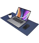 SenseAGE ECO Office Natural Rubber Desk Pad Protector, Leather Office Desk Mat Mouse Pad, Non-Sli...