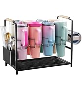 Housolution Water Bottle Organizer Drying Rack for 40 oz Tumbler with Handle, Multifunctional Cup...