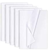 130 Sheets 20"x14" White Tissue Paper for Gift Bags, Gift Wrapping Tissue Paper Bulk for DIY Craf...