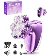 5-in-1 Electric Razors for Women, 7D Electric Shavers for Womens Full Body Legs, IPX7 Waterproof ...