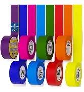 8x Colored Masking Tape, 33 Ft x 1 inch Colored Painters Tape for Arts & Crafts Labeling or Codin...