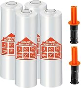 JARLINK 4 Pack Stretch Film, 15" x 1000ft Shrink Wrap for Pallet Wrap, Industrial Strength Stretc...