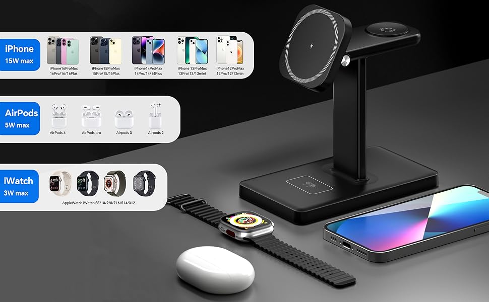 wireless phone charging station