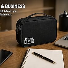 The sleek black exterior gives it a professional and stylish look that fits right in at the office