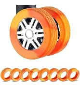 Wanzhuango 8 Pcs Upgrade Luggage Wheel Covers, Wear-Resistant, Anti-Noise, Silicone Wheel Protect...