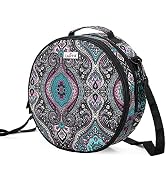 LoDrid Embroidery Bag, Double-Layer Round Embroidery Project Storage Bag for Storing Embroidery K...