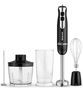 Djecak Orla Immersion Blender Handheld 1100W, 20 Speed Settings, Max 15500 RPM, 5 in 1 Hand Blend...
