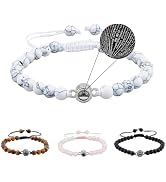 SUPERFINDINGS 4Pcs I Love You Bracelets 100 Languages Projection Bracelets Long Distance Relation...