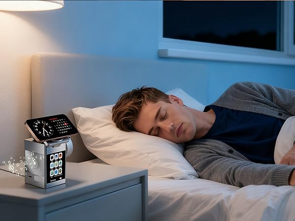 bedside clock with phone charger iphone alarm clock docking station alarm clock charger