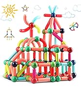 BAKAM Magnetic Building Blocks for Kids Ages 4-8, STEM Construction Toys for Boys and Girls, Larg...