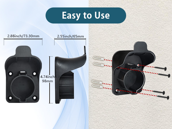 ev charger cable cord holder wall mount organizer sae j1772 hanger hook holster indoor electric car