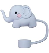 Elephant Straw Cover for Stanley 40&30 Oz Cup, 10mm Silicone Straw Covers Cap for Stanley Cup Acc...