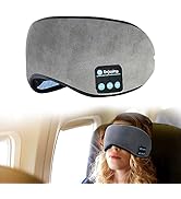 Sleep Headphones Bluetooth Eye Mask for Women Men, SYPVRY Blackout Wireless Cotton Sleep Mask wit...
