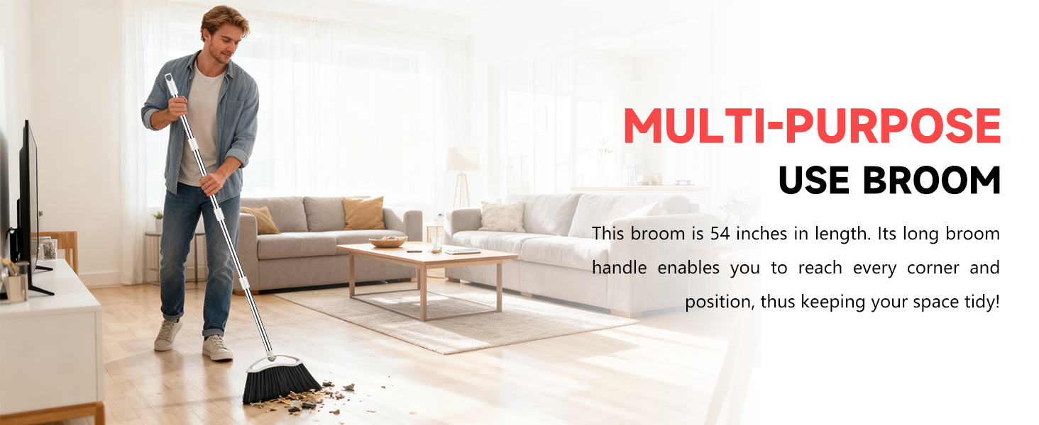 Heavy Duty Broom for Home Office