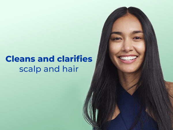 Cleanses and clarifies scalp and hair, promoting overall scalp health.