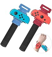 YUANHOT Wrist Bands for Nintendo Switch Joy-Con, Just Dance, 2 Pack | Adjustable Elastic Straps f...