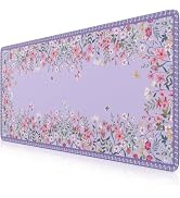 iCasso Desk Mat for Keyboard and Mouse,Cute Desk Pad Large,Anti-Slip Floral Computer Mat for Wome...