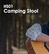 MOONCY Portable Stool, 13 Inch Small Folding Stool for Adults, Ultralight Black Camping Stools fo...