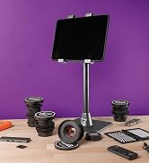 iBOLT Stream-Cast TabDock Tablet Stand- Weighted Base Mount for Live Streaming, Work at Home, Dis...