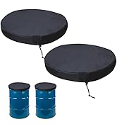 Chuanke 55 Gallon Drum Cover with Stretchable Adjustable Drawstring, 55 Gallon Drum Lid Cover 25....