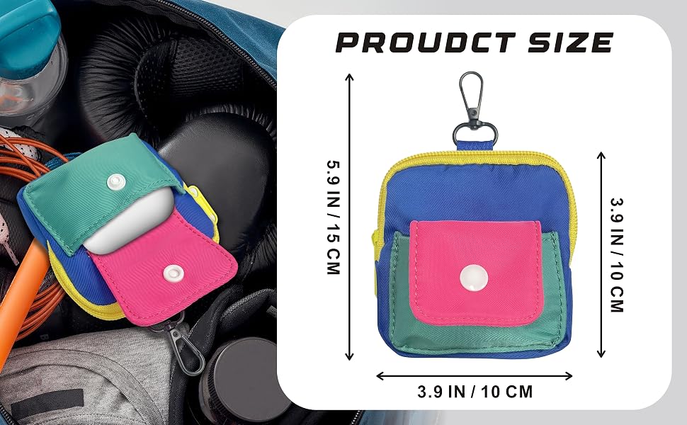 Color Blocking Nylon Earphone Organizer
