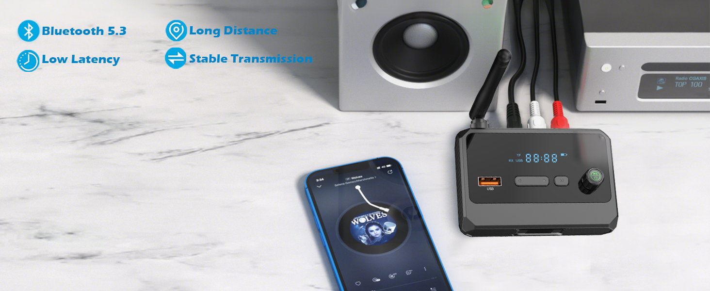 Bluetooth receiver for home stereo