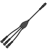 BTF-LIGHTING 2 Core 2 pin Small Size IP68 Y Shape 1 Male-Divided-3 Female Spillter Connctor Black...