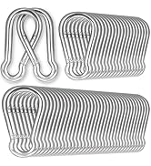 100PCS 3'' Spring Snap Hook Carabiner, M8 5/16Inch Galvanized Silver Steel Carabiner Clip, 500LBS...