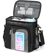 F-color Shower Caddy Portable - College Dorm Essentials for Guys with Hooks, Soft Crossbody Shoul...