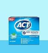 ACT Dry Mouth Lozenges with Xylitol, Soothing Mint, 36 Lozenges