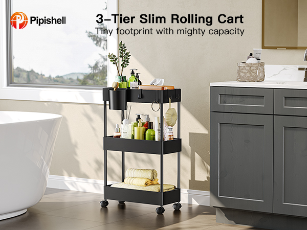 slim storage cart