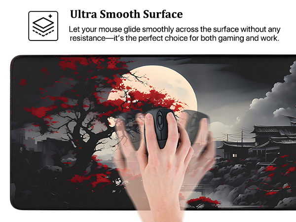 Mouse pad with an ultra-smooth surface