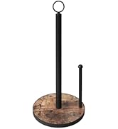OROPY Paper Towel Holder Countertop with Heavy Duty Wood Base, Farmhouse Paper Towel Roll Stand f...