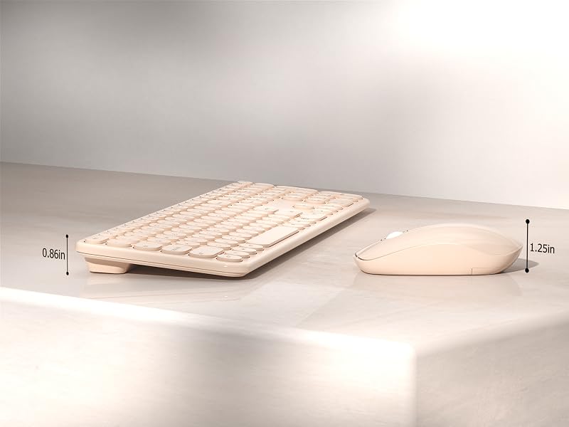 One single 2.4G USB receiver connects both keyboard and mouse.