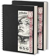 Hardcover Sketch Book 9 x 11 inches,2 Pack 80-Sheets (68lb/100gsm),Double-Sided Hardbound Sketchb...