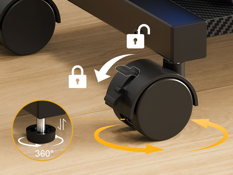Computer Tower Stand with Charging Station