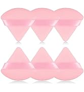 RAREIUS 6pcs Triangular Powder Puff Face Soft Velour Makeup Puff for Loose Powder Body Powder Mak...