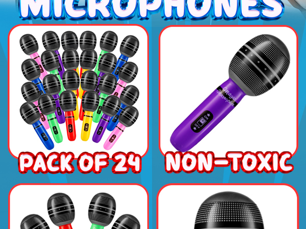 inflatable microphone karaoke party decorations fake microphones prop microphoneblow up microphone