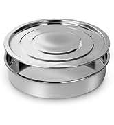 Lab Sieves Pan with Lid,LVDALAB All 304 Stainless Steel Test Sieve, Sample Test Sieves for Indust...