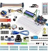 Miuzei Starter Kit Compatible with Arduino Projects, Circuit BreadBorad, LCD1602 Module, Breadboa...