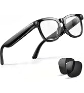 EarlySincere Smart Glasses with 8MP 4K POV Camera & Bluetooth, HD Video, AI Vision Assistant, Tra...