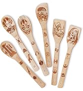 Star Warz Wooden Cooking Utensils Set, 6-Piece Wooden Spoons and Spatulas for Cooking, Heat Resis...