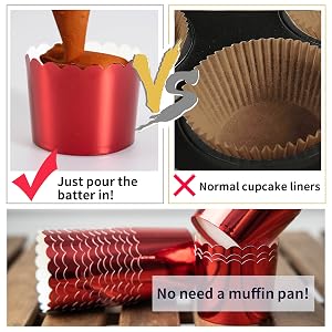 red paper baking cups