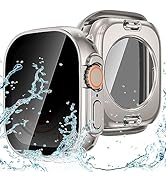 Goton 2 in 1 Privacy Waterproof Case for Apple Watch Ultra Screen Protector 49mm, Front Anti Spy ...