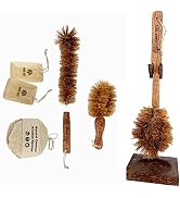Gaia Guy Plastic-Free Toilet Brush with Wood Stand and Zero Waste Kitchen Kit